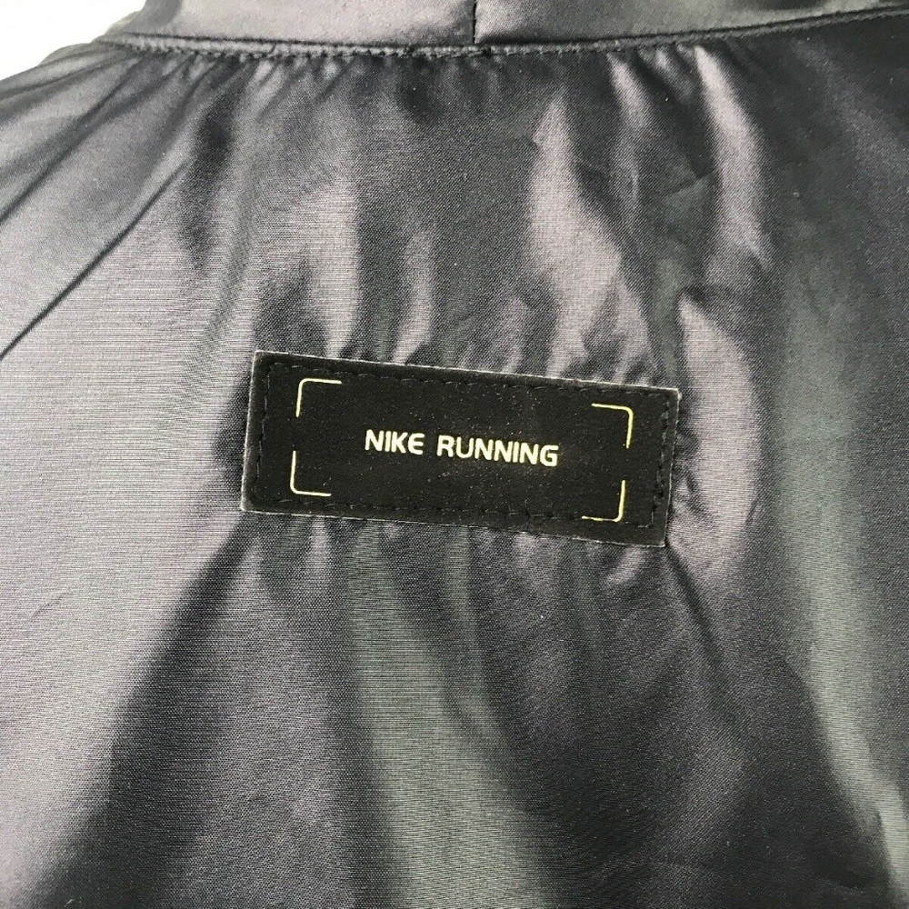 Nike Running Solid Black Windbreaker Jacket L - image 5